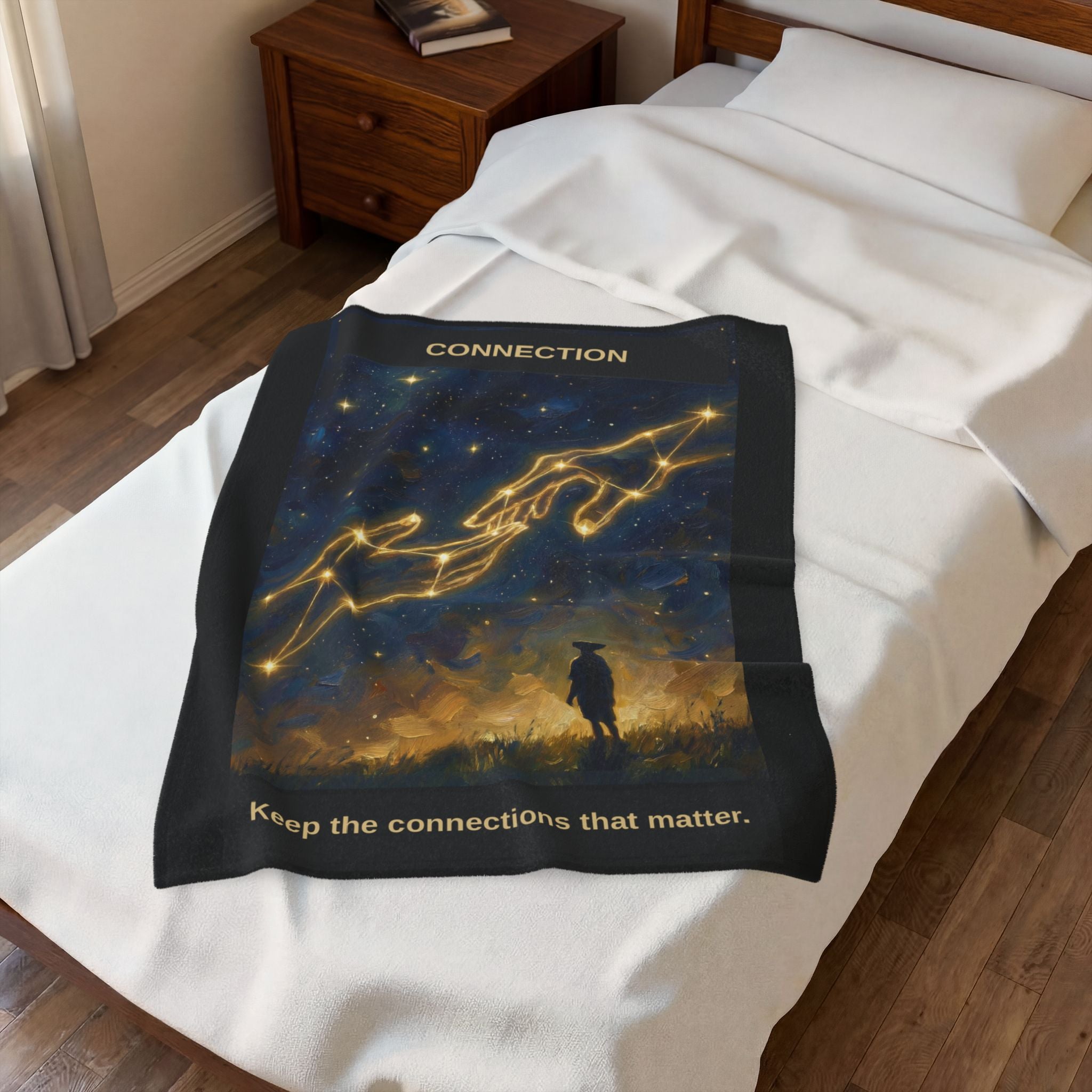 Journey Cards-Velveteen Plush Blanket –Connections "Keep the connections that matter."