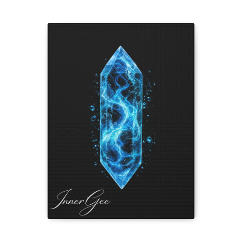 Blue Innergee Crystal Canvas Art – Mystic Crystal Wall Decor