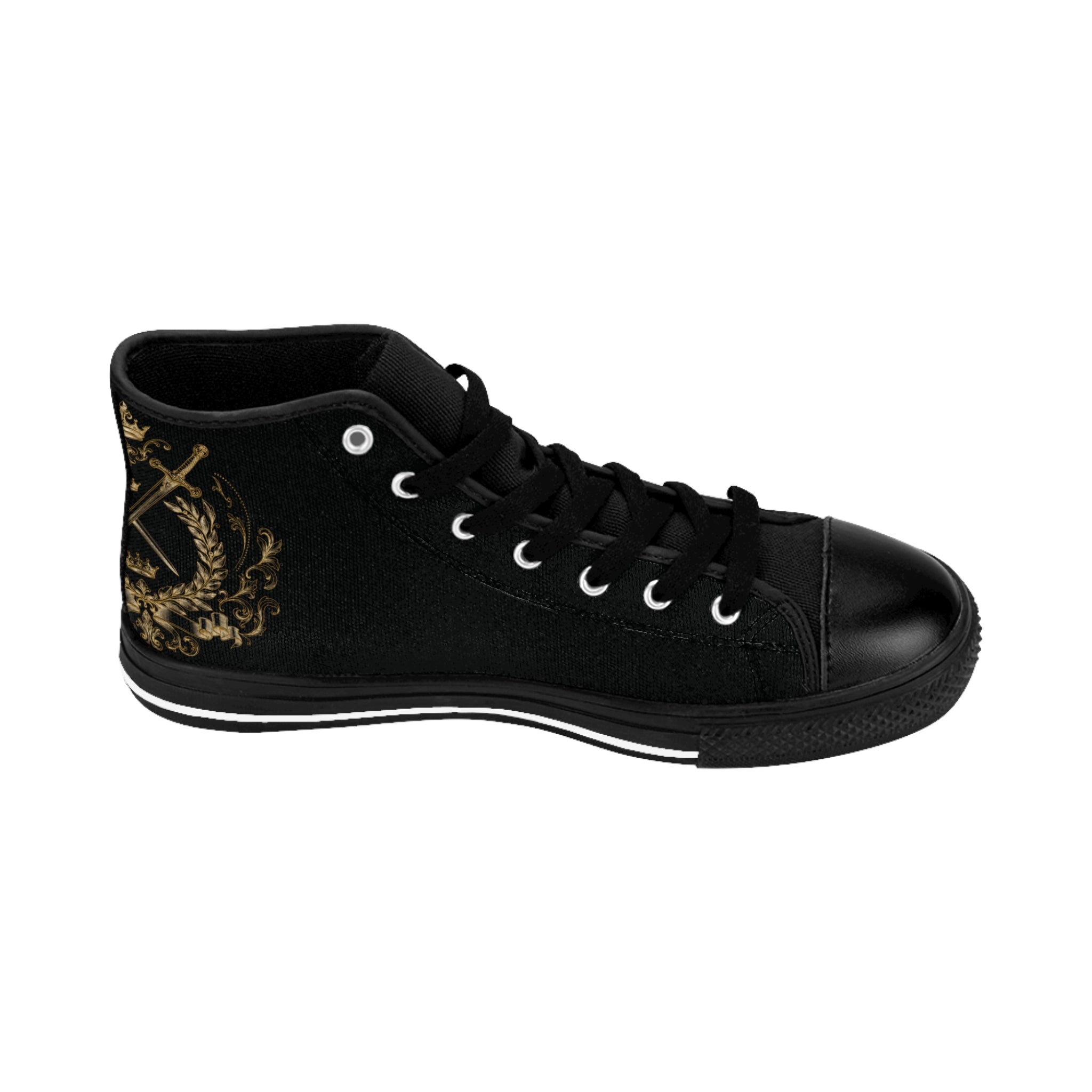 InnerGee Black High-Top Sneakers — Classic Men's Casual Canvas Shoes