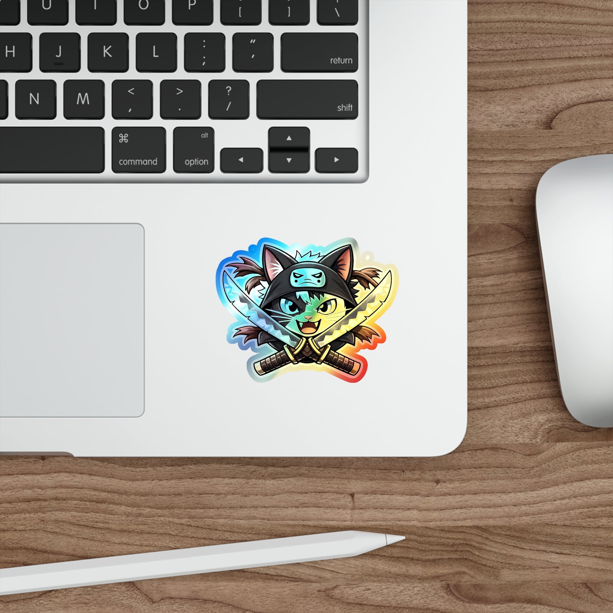 Catski-Double-Holographic Sticker