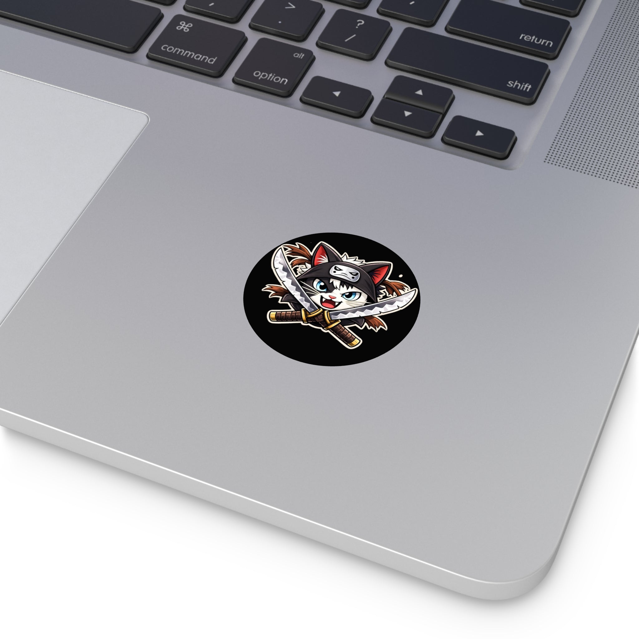 Double the Cat Sticker — Vinyl Sticker Featuring 'Double' with Twin Blades Logo