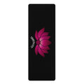 Pink Lotus Rubber Yoga Mat — 'innergee' Centered Black Mat