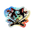 Catski-Double-Holographic Sticker