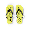 Yellow 'InnerGee' Script Flip Flops – Beach Sandals with Stylish Script Logo