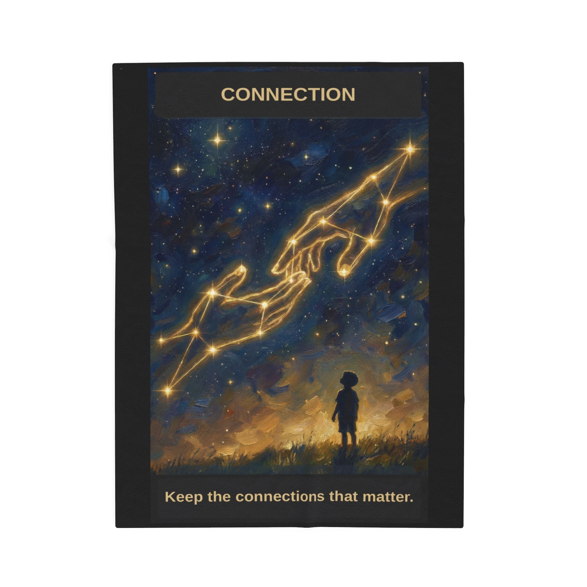 Journey Cards-Velveteen Plush Blanket –Connections "Keep the connections that matter."