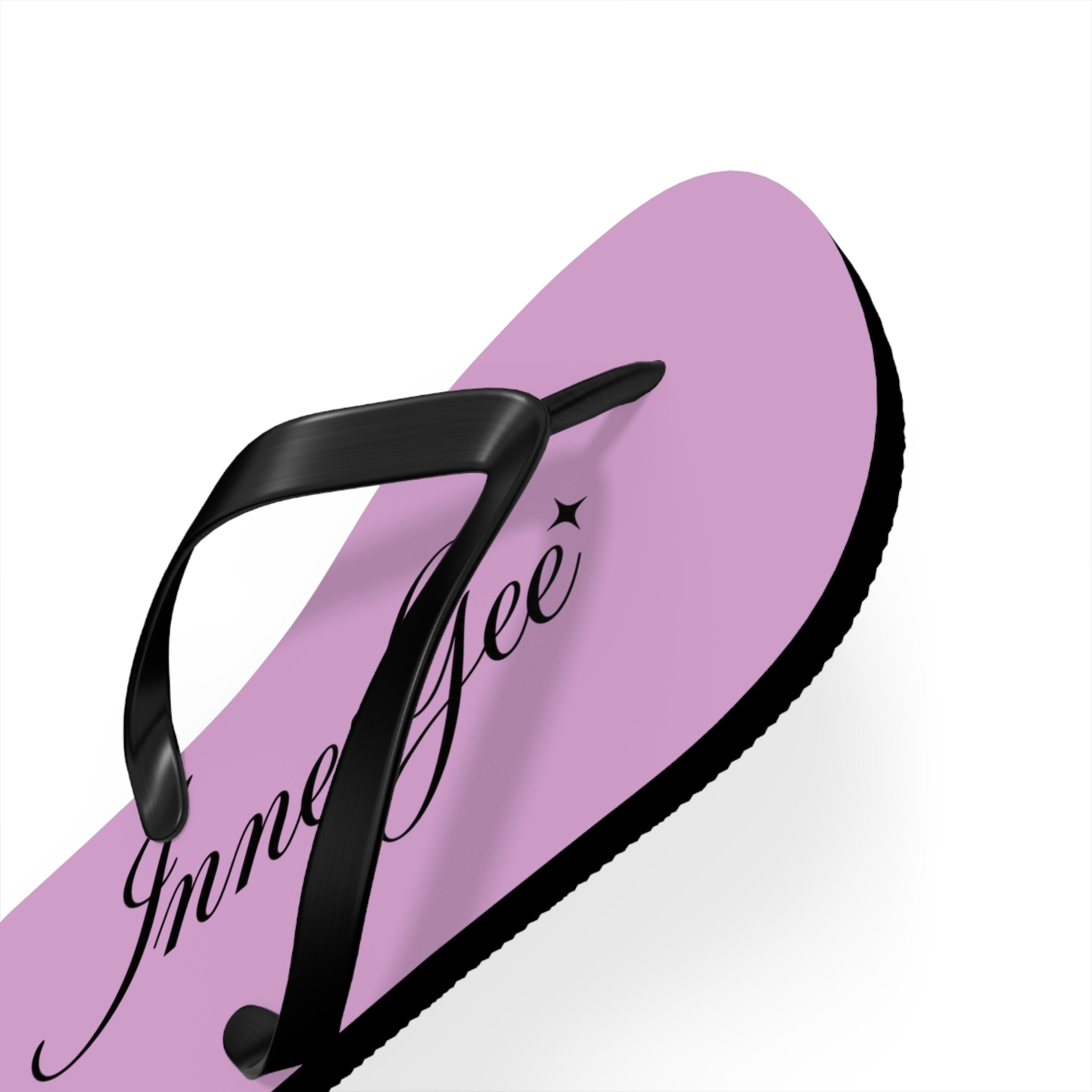 Innergee Pink Script Flip Flops –  Beach Sandals