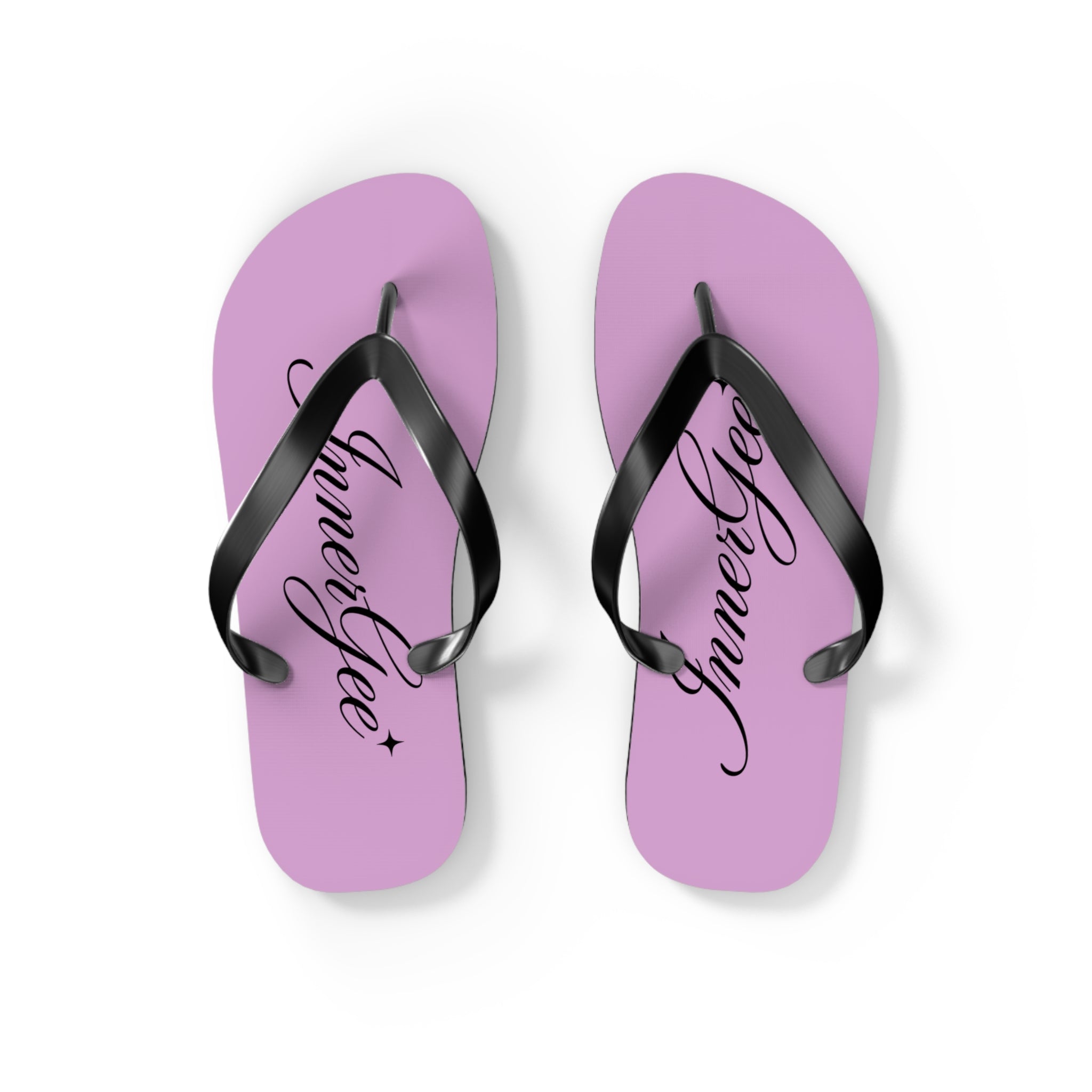 Innergee Pink Script Flip Flops –  Beach Sandals